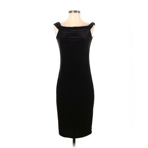 1.State Black Velvet Suede Sleeveless Off Shoulder Midi Dress Size 4
